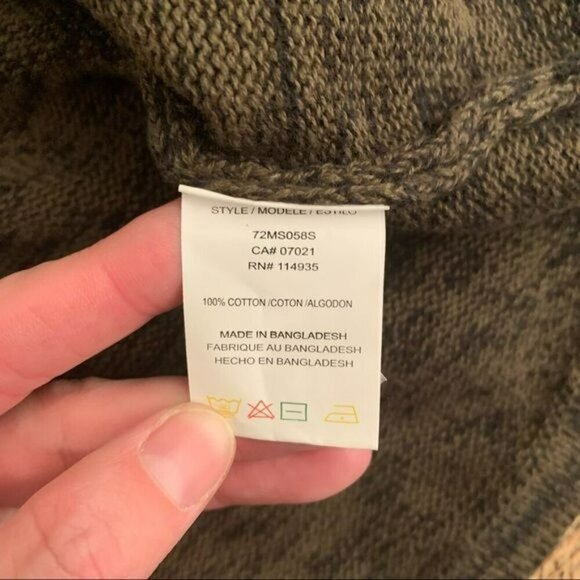 Just junkies mens ribbed hooded sweater in green pine twist - M - Picture 4 of 7